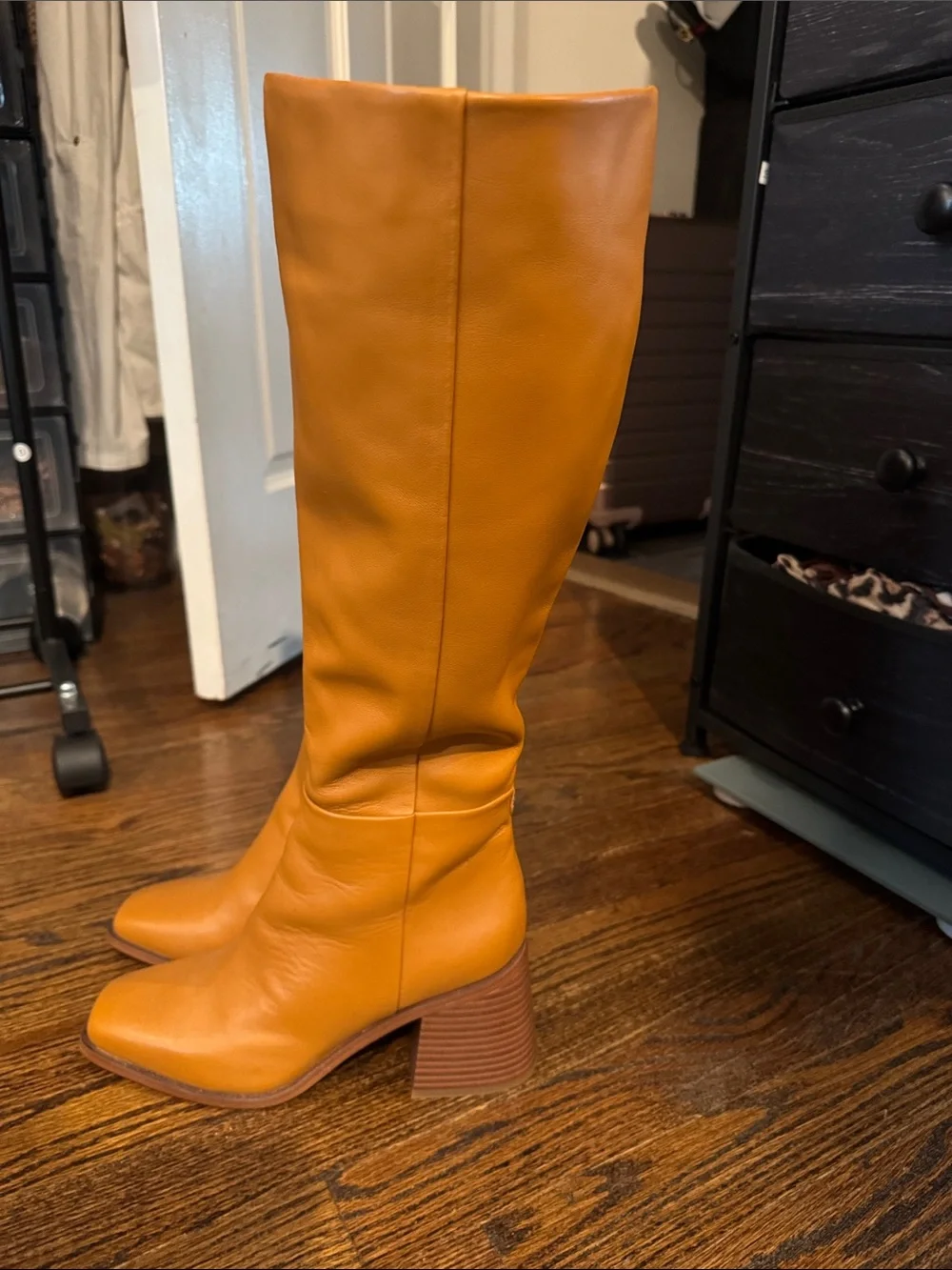 Sam Edelman Tall Cognac Leather Over-the-Knee Boots